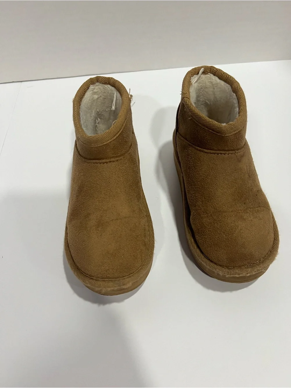 Girls Fleece Lined Boots Size12 Brown